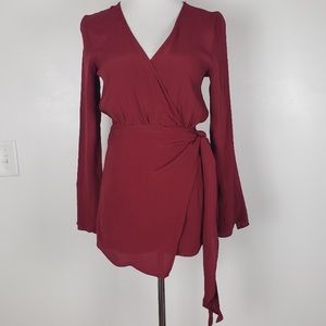 New Impeccable Pig Women’s  Burgundy Shorts Romper Size Small